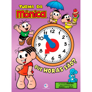 Livro + Relógio - Turma da Mônica - Que Horas São